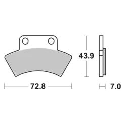 Set Pastiglie Brembo 07po03sx Off Road Racing Sinter
