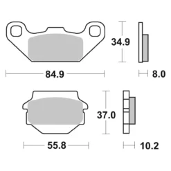 Set Pastiglie Brembo 07su11sx Off Road Racing Sinter