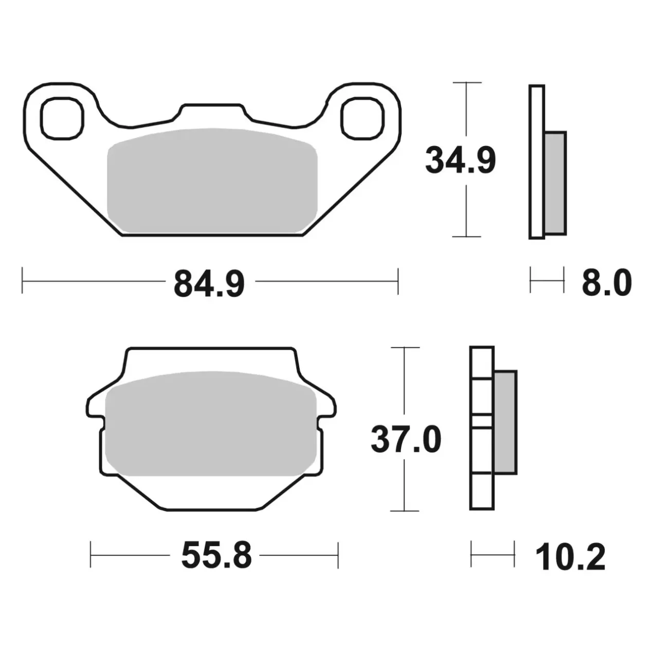 Set Pastiglie Brembo 07su11sx Off Road Racing Sinter