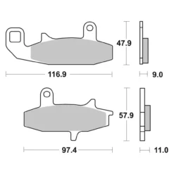 Set Pastiglie Brembo 07su15tt Semimetallica