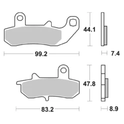 Set Pastiglie Brembo 07su17tt Semimetallica