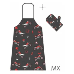 Set Da Cucina Grembiule + Guanto Forno Mx