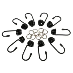 Set 10 Ganci E Morsetti Metal Per Corda Elastica 8mm Lampa 60252