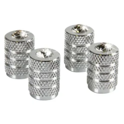 Set 4 Tappi Coprivalvola Alluminio + Cristalli