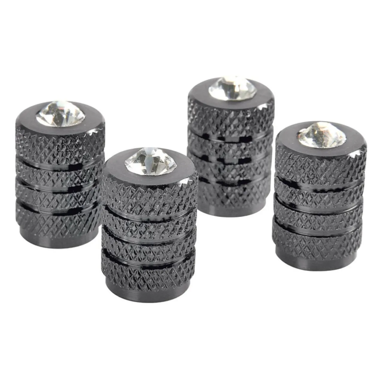 Set 4 Tappi Coprivalvola Titanio + Cristalli