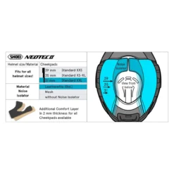 Shoei Type-i Guanciali 43 (x-spirit 3)