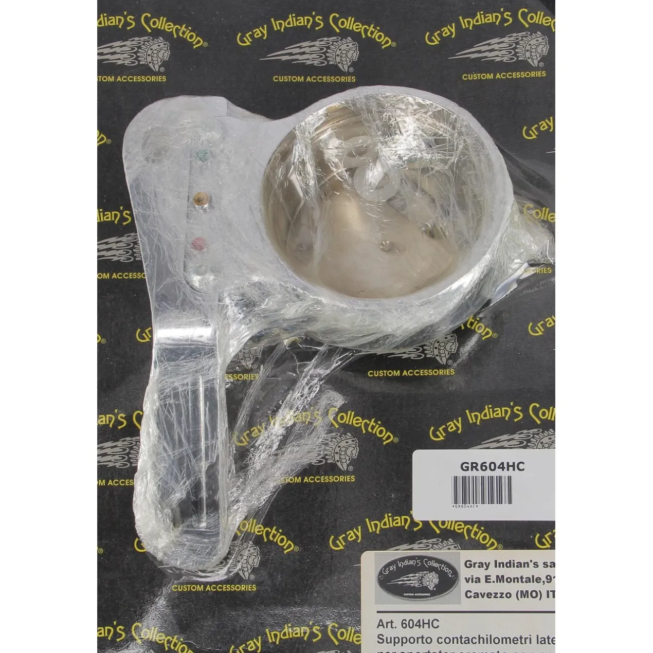 Supporto Conta Km Laterale Gray Indian's Cromato