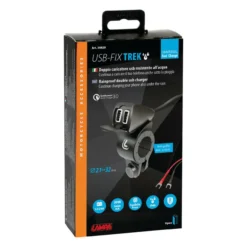 Usb-fix Trek, Doppio Caricatore Usb Resistente All’acqua, Lampa 38828