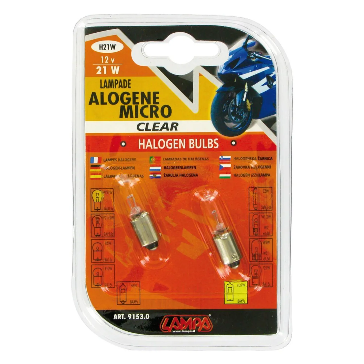 12v Lampada Alogena Micro - H21w - 21w
