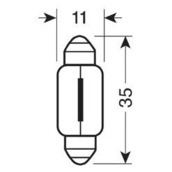 12v Lampada Siluro - C10w - 11x38 Mm - 10w