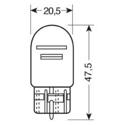 12v Lampada Zoccolo Vetro - W21/5w - 21w