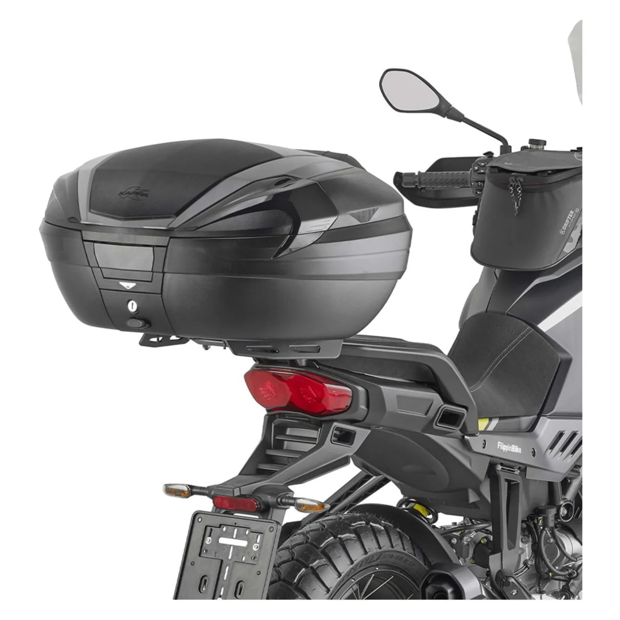 Valigia 56lt Kappa K5600nn Cover Grigia Catadiottri Neri