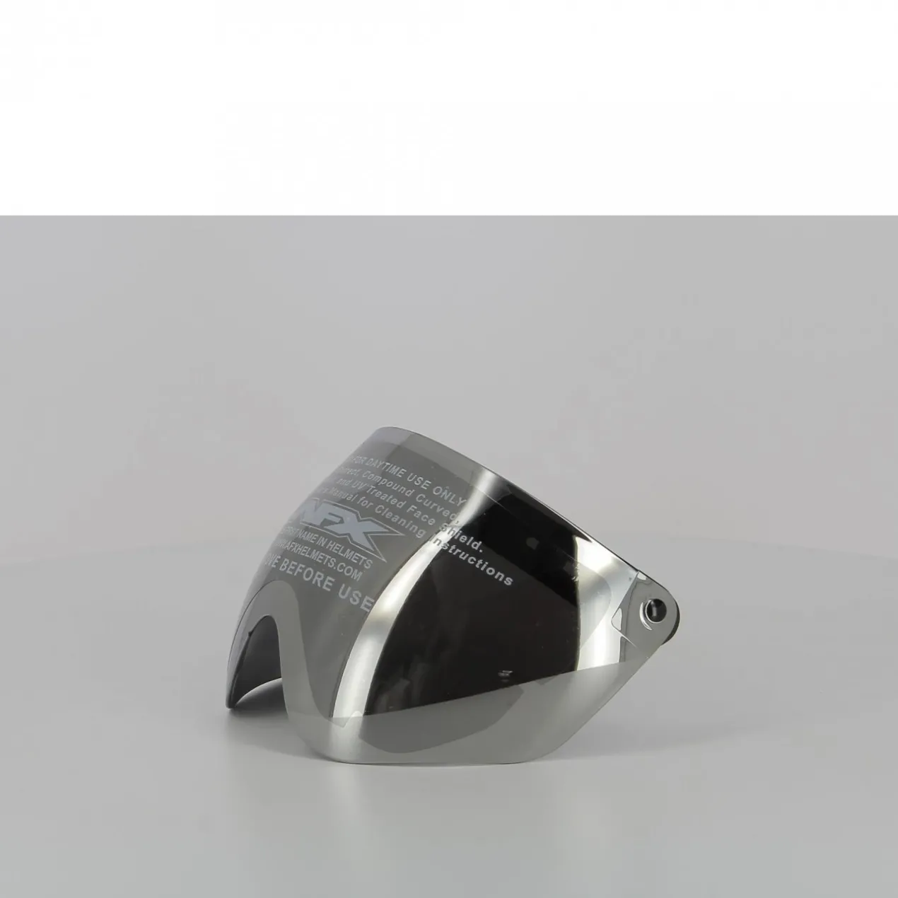 Visiera 3 Bottoni Universale Flip-up Occhiale Silver Specchio