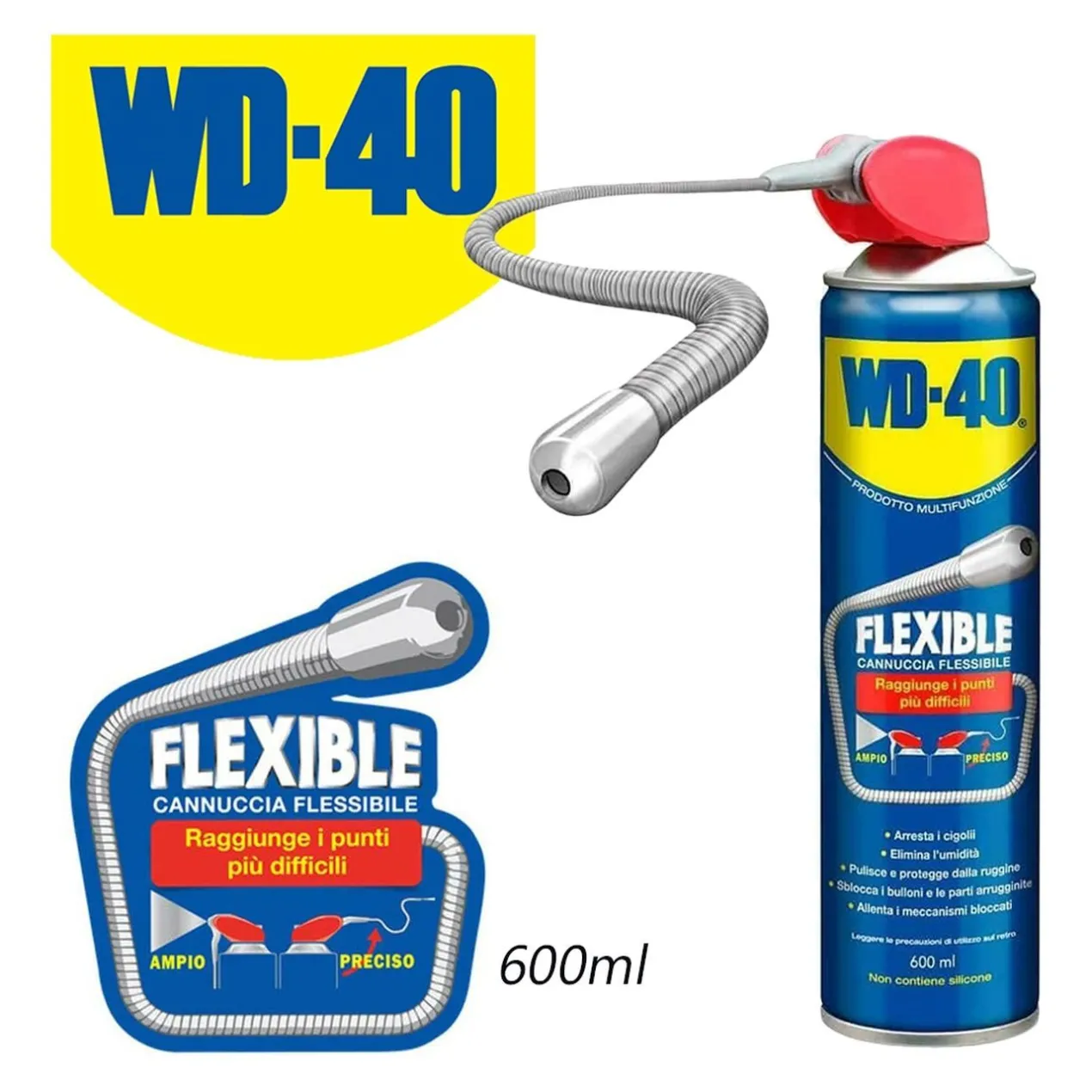 Wd-40 Flexible Con Cannuccia Flessibile 600ml