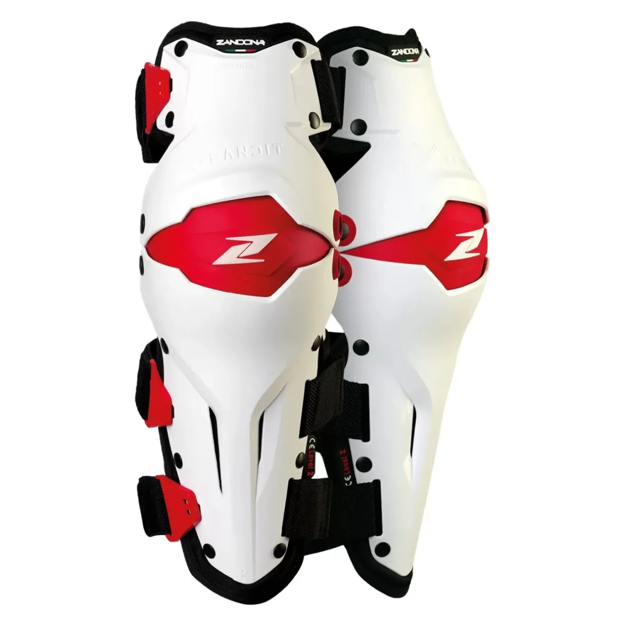 Zandona X-bandit Kneeguard Bianco Rosso